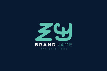 Z and Y logo design.  ZY abstract Letters Logo Monogram. This logo design is the process of creating a visual symbol that represents a brand, company, or individual.