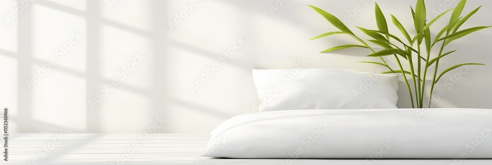 Poster Embracing Serenity With Japandi Style in a Tranquil Bedroom Setting With Natural Elements