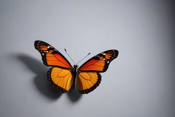 Obraz premium there is a butterfly that is sitting on a wall