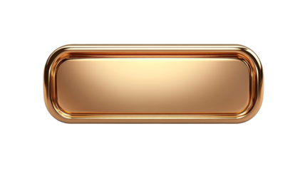 3d golden frame. button