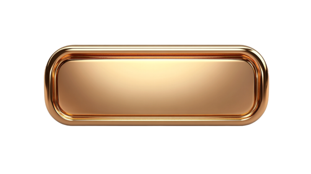 3d golden frame. button