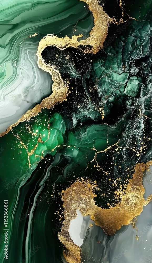 Poster ideal background for creative projects featuring green marble patterns.