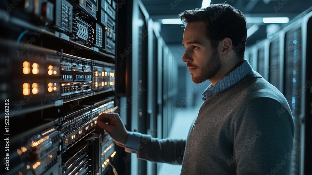 Poster it engineer managing hosting server operations in data center
