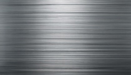Fototapeta premium Metallic brushed aluminum texture, shiny silver tones with horizontal streaks.