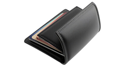 A classic black leather vailet 