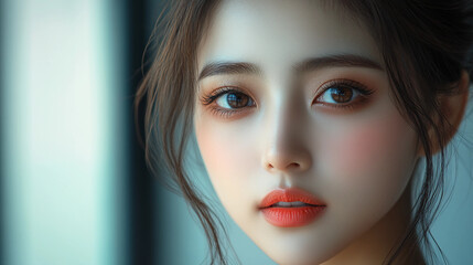 close up portrait of a woman
