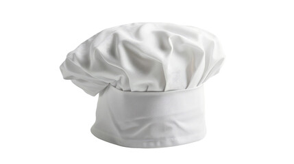 A clean white chefs hat isolated background
