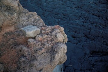 volcanic landscape in the Volcano area of the Afar region in Ethiopia