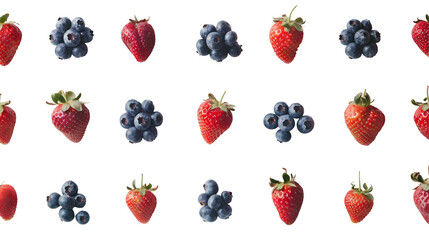 collection of berries  isolated background