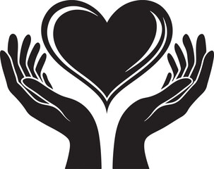 Obraz premium hands holding heart vector
