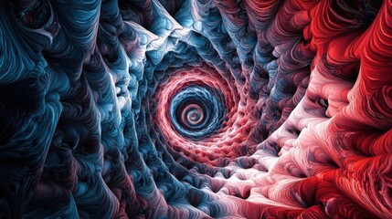 abstract spiral in red and blue colors