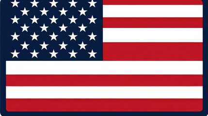 Naklejka premium american flag with red and white stripes and a blue field with white stars