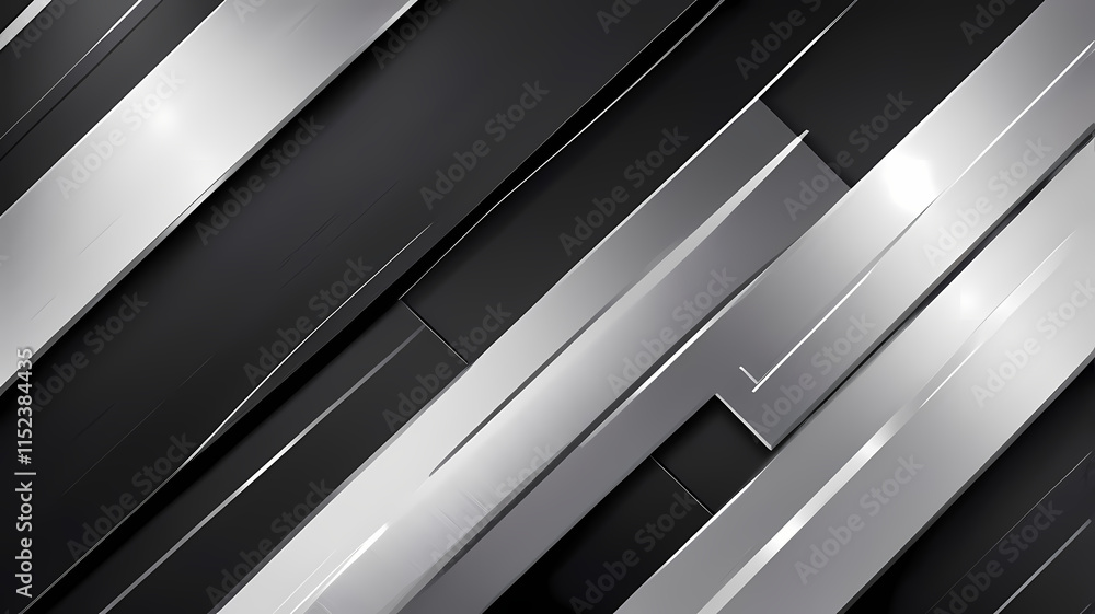 Poster abstract metallic geometric design: a sleek and modern abstract background featuring a dynamic compo