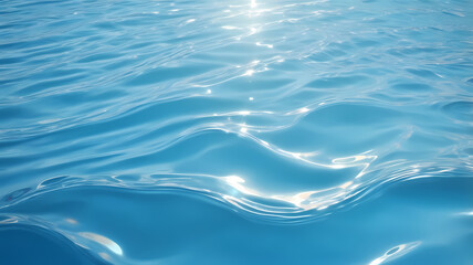 Sunlight Shimmering on Rippling Water: A serene close-up of the sun's reflection dancing on the gentle ripples of a calm pool of water, evoking a sense of tranquility and peace. 