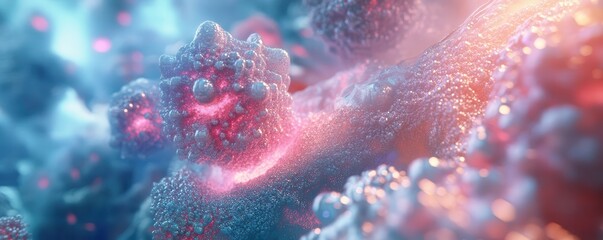 Fototapeta premium Abstract 3D render of holographic fractals