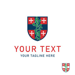 natural and shield logo design