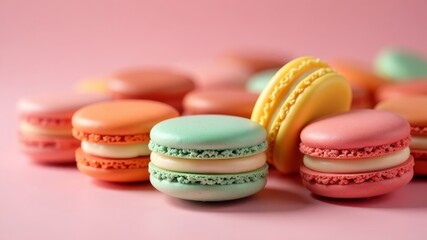 Fototapeta premium lots of macaroons of different colors