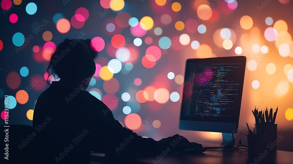 Aufkleber Programmer Working Late Night Coding Project