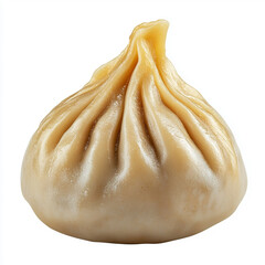 Momo dumpling front view full length isolate on white background