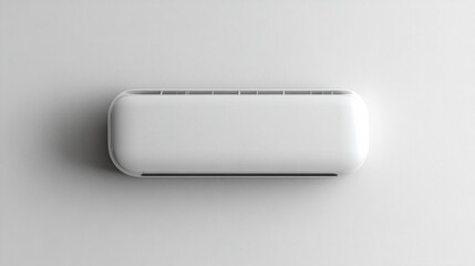 Fototapeta premium Modern wall-mounted air conditioner on minimalist background