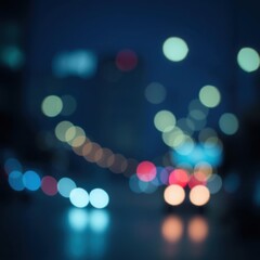 bokeh blue of  Blurred background of city lights bokeh with different colored lights  abstract bokeh light background bright   emotional harmonious vignette 