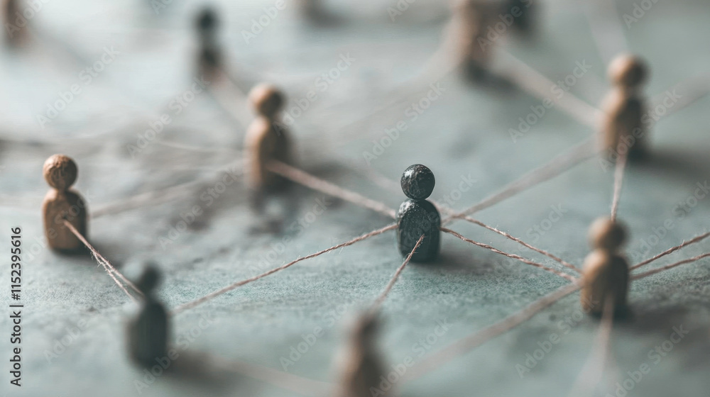 Aufkleber abstract representation of human connections and networking concepts