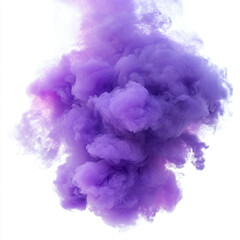 Fototapeta premium purple smoke isolated on white background