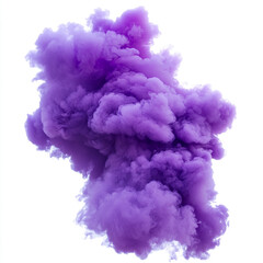 Fototapeta premium purple smoke isolated on white background