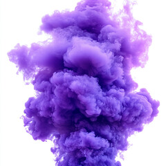 purple smoke isolated on white background