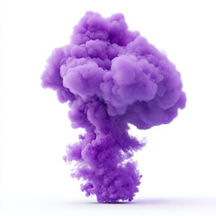 Fototapeta premium purple smoke isolated on white background