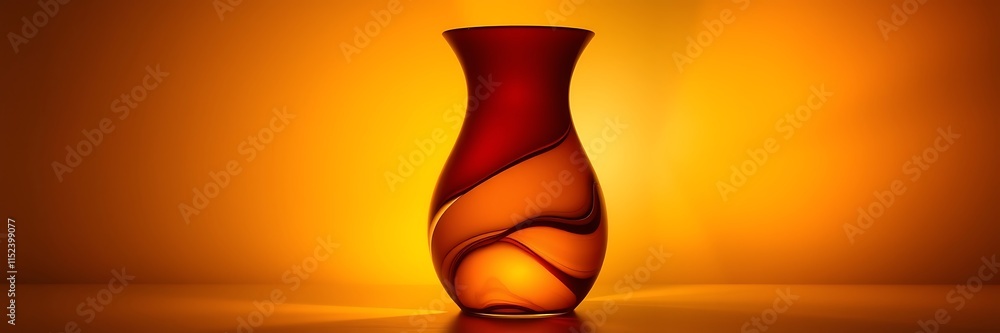 Poster creative light art featuring a uniquely designed vase with bold sections and patterns