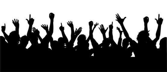 people crowd silhouette, party people silhouette