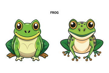 Customizable Frog Isolated Vector Illustration
