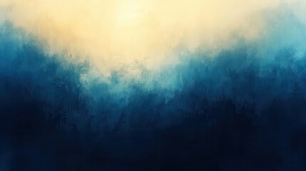 Naklejka premium Subtle gradient of light transitioning from warm gold to cool blue, evoking a tranquil evening sky.
