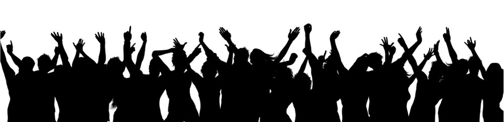 people crowd silhouette, party people silhouette