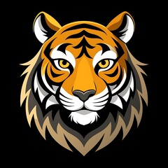 tiger animal vector head tattoo design art illustration