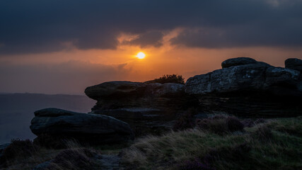 Curbar Edge Sunset