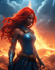 Magical fantasy sorceress