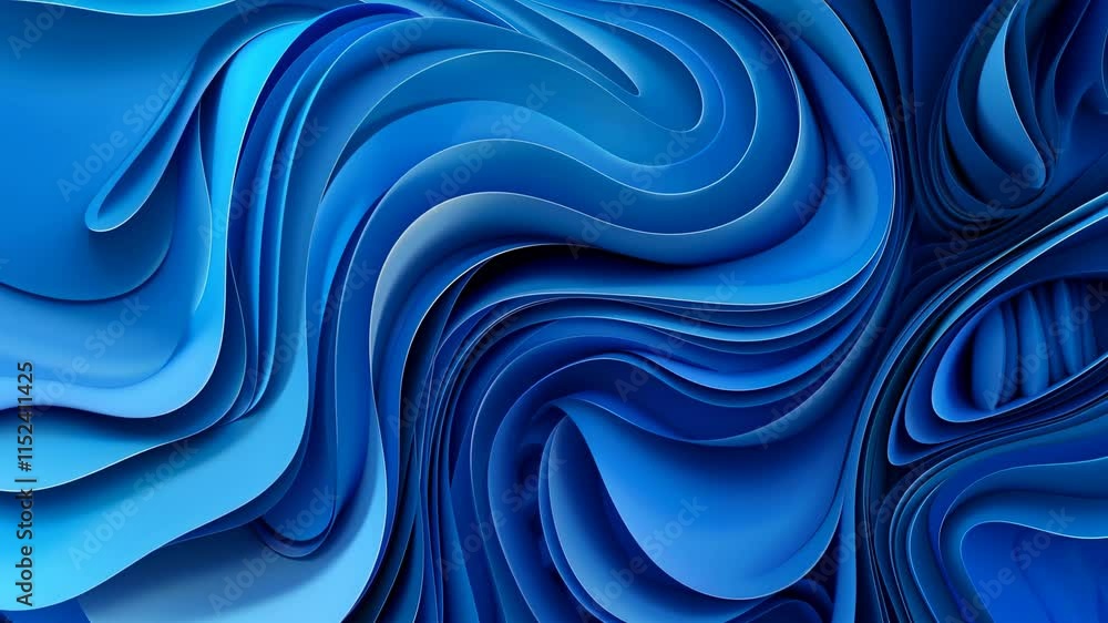 Poster experience a captivating display of swirling blue waves that create an immersive sense of movement a