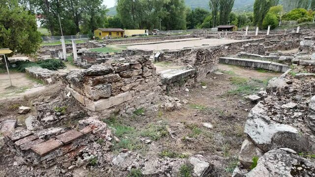 A view of the ancient city of Heraclea in Bitola, Macedonia