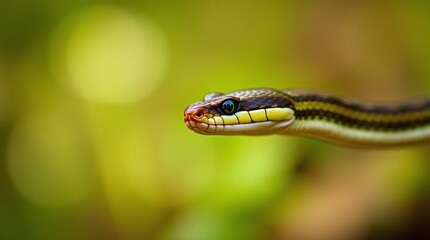 Obraz premium Close-Up Nature Photography of a Snake in Vibrant Colors and Natural Habitat