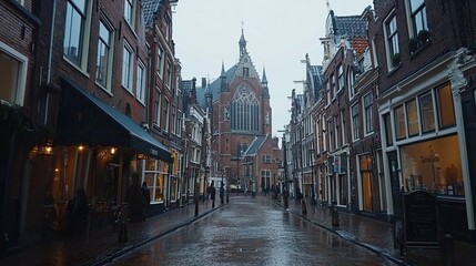Haarlem Historic Town Square Dutch
