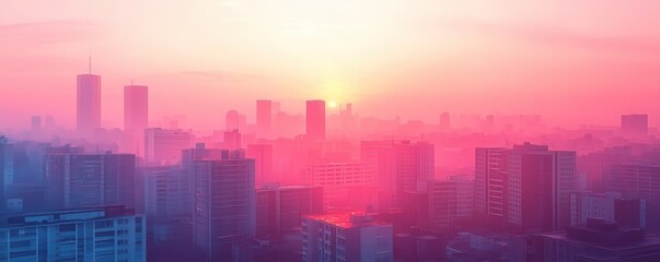 Fototapeta premium Minimalistic Urban Cityscape