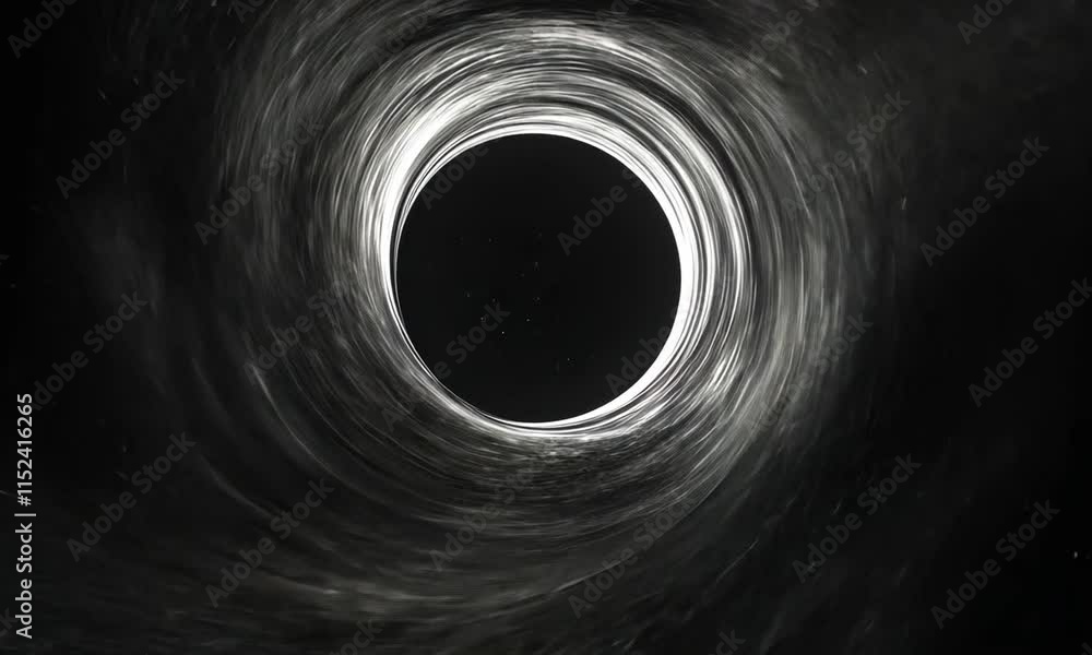 Poster stunning visualization of a black hole accretion disk in space a cosmic vortex of gravity and light