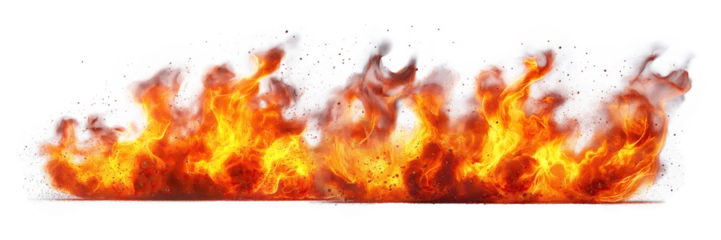 Fototapete fire and flames on floor on transparent background © Majed