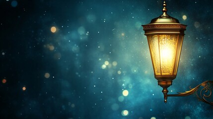 Starry Night with Radiant Ramadan Lantern