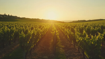 Fototapeta premium sunset over the field