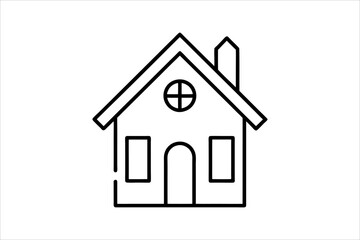 Obraz premium Web home icon set for websites and apps. Simple house symbol. Flat real estate sign. Main page pictogram in filled, thin line, outline and stroke style. Isolated illustration.