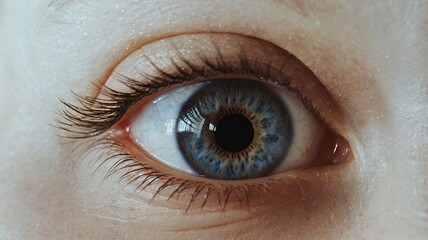 Fototapeta premium close up of a female beautiful blue eyes