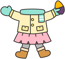 겨울 군밤장수 군밤장수모자 겨울코스프레 고구마든 어린이 일러스트